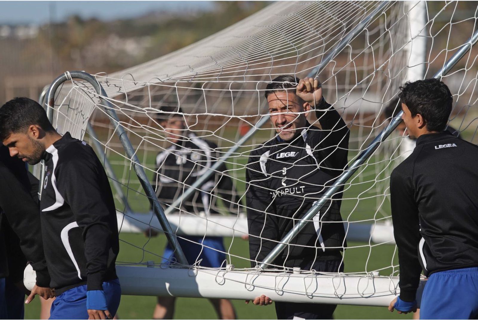 Iván Martín bromea durante un entrenamiento