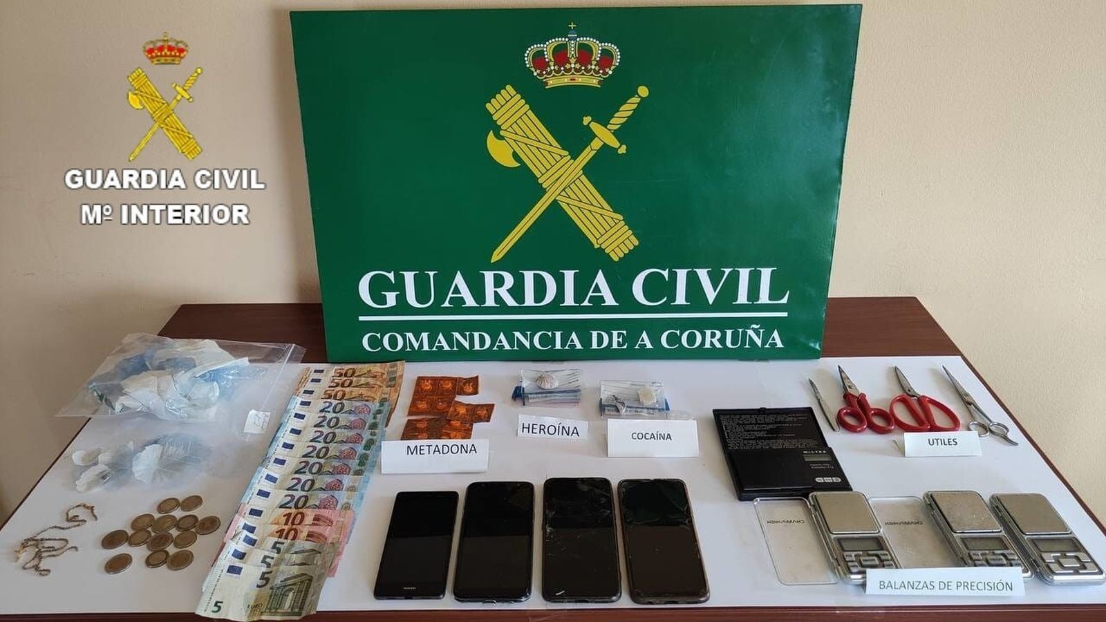 Droga incautada por la Guardia Civil.
