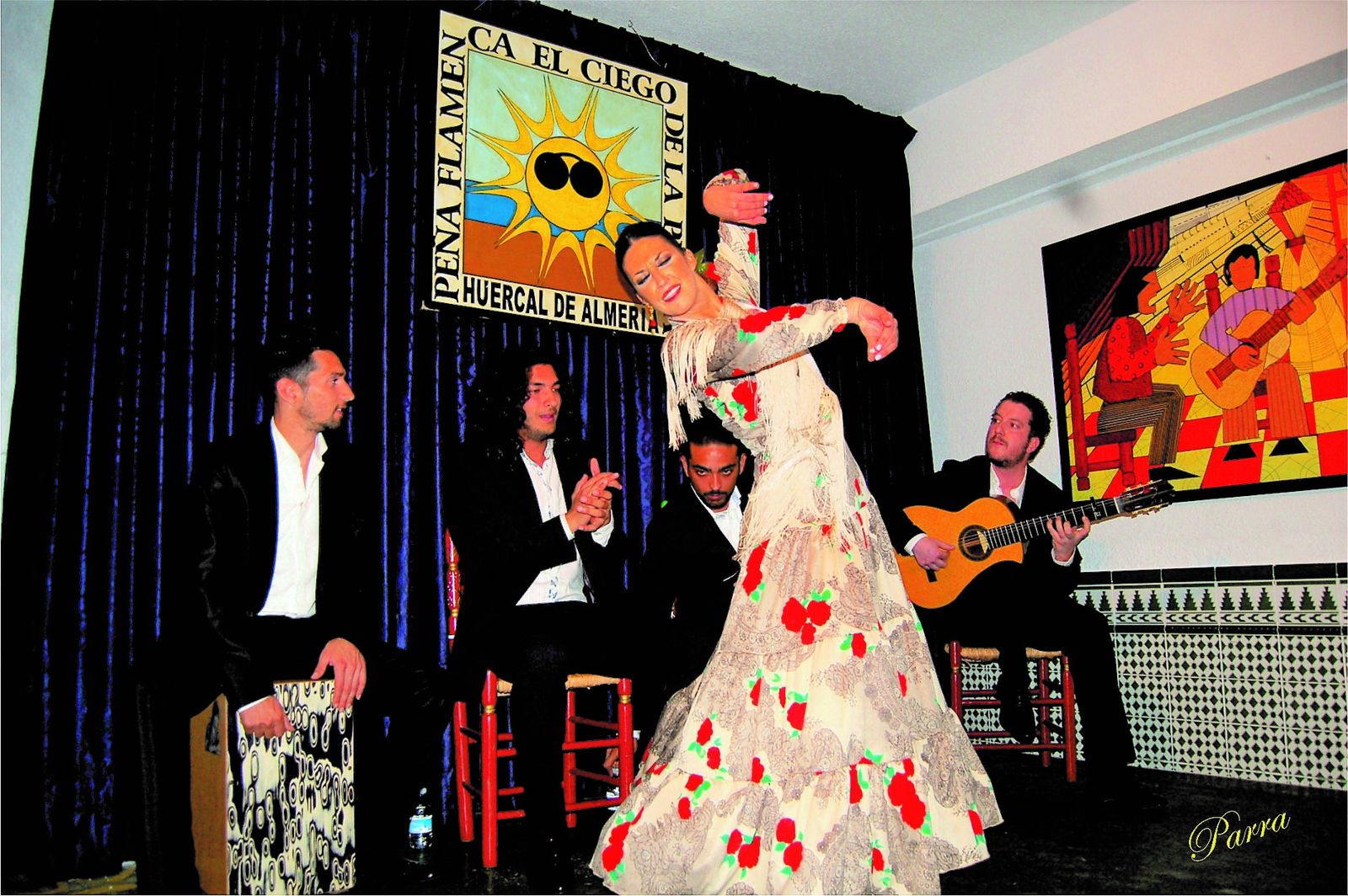 La bailaora Ana Alonso durante una actuación en la Peña El Ciego de la Playa.