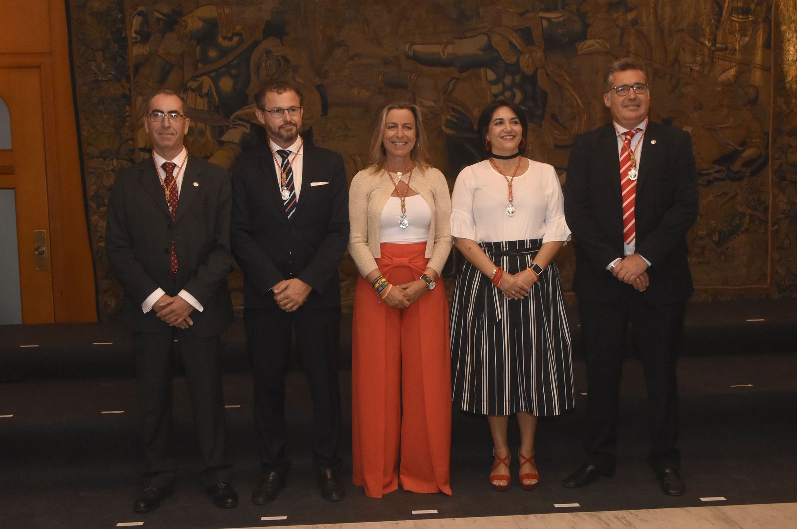 Los ediles de Ciudadanos, en el salón de plenos.