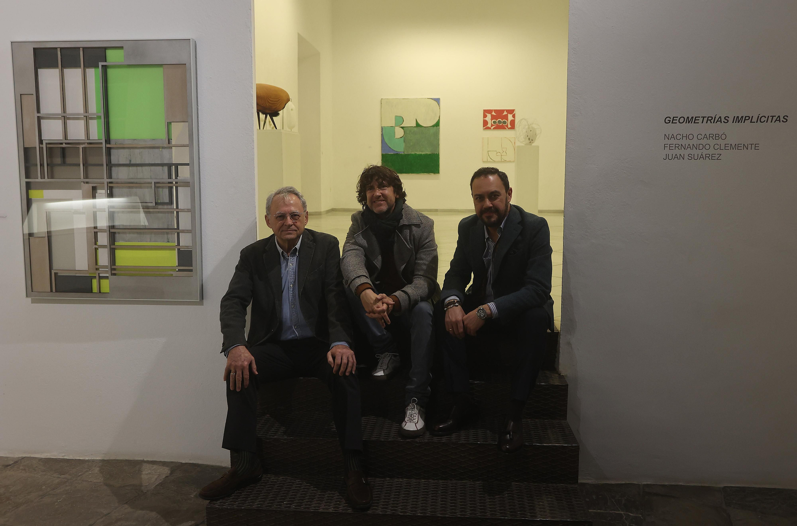 Exposición Geometrías Implícitas.  Nacho Carbó,  Fernando Clemente y Juan Suárez