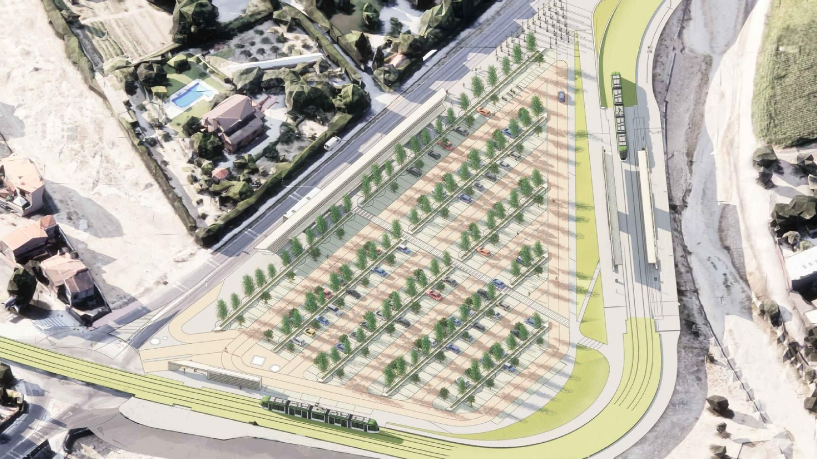 Así se integrarán las construcciones del Metro de Granada con la Vega en la ampliación por Churriana y Las Gabias