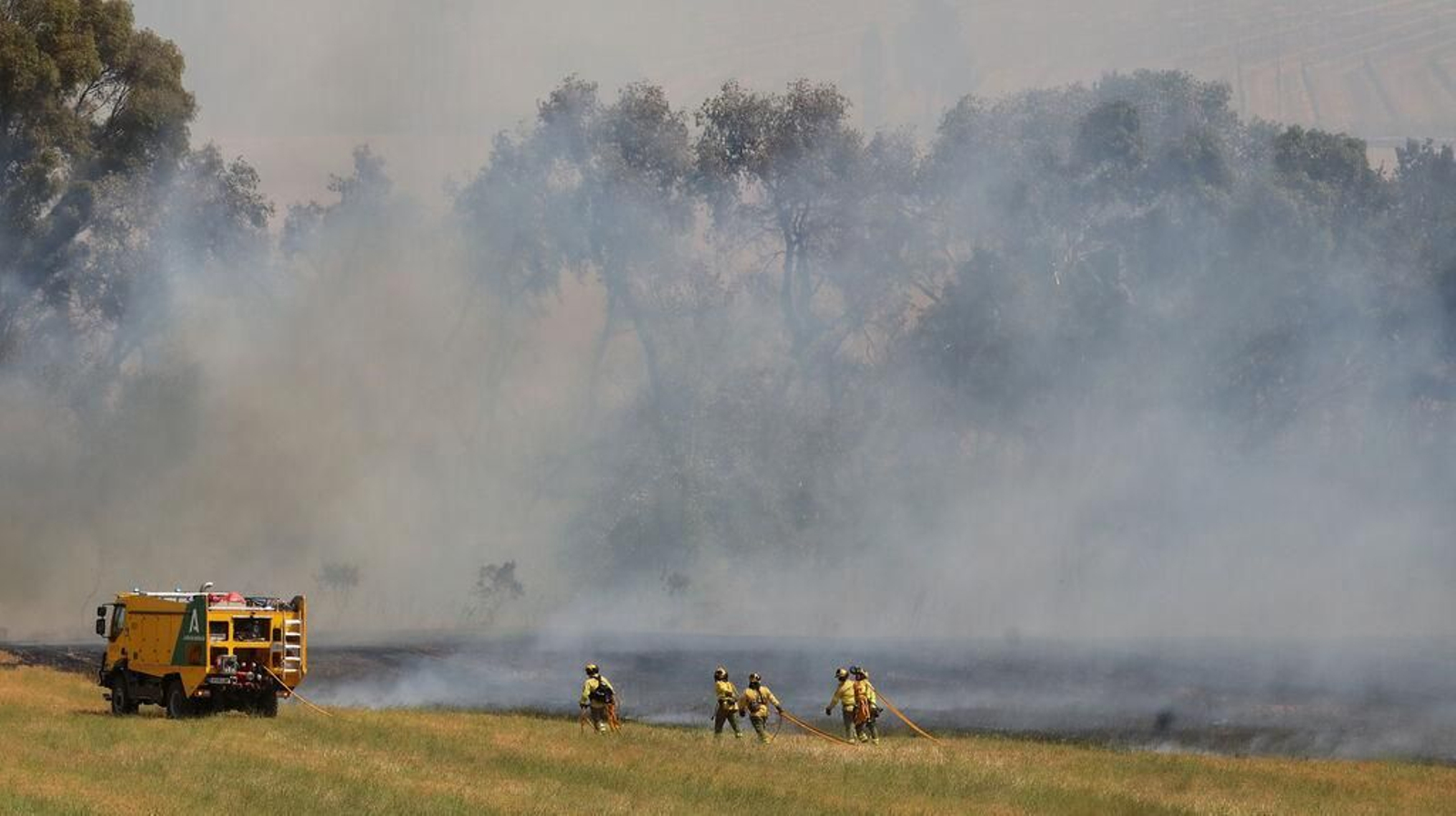 Grave incendio en la campiña de Jerez