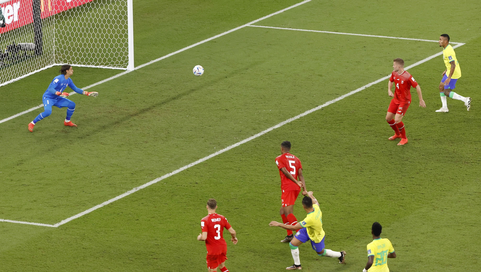 Las imágenes del Brasil - Suiza del Mundial de Qatar