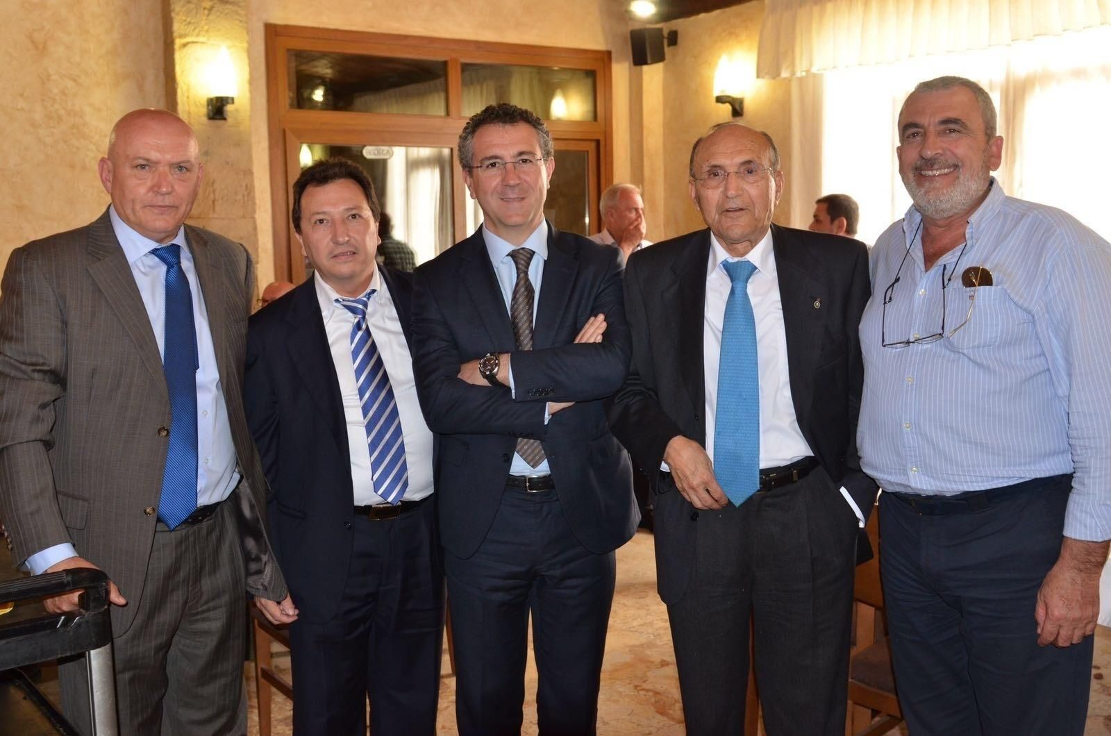 Juan del Águila, junto a José Luis Heredia, José Antonio Fernández (Feral) y Eduardo Baamonde.