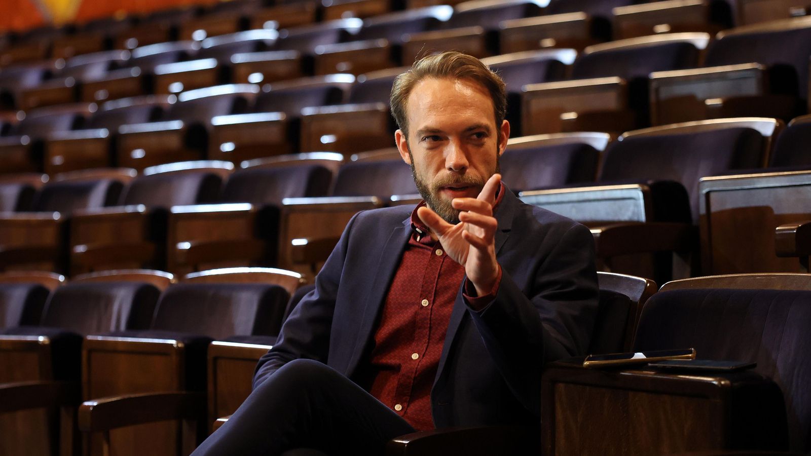 Un momento de la charla con Granados en el Villamarta.