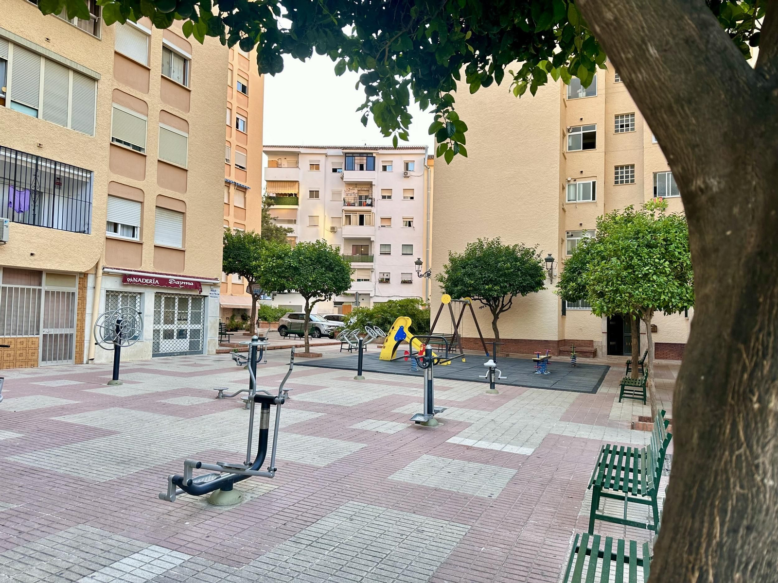 La plaza Conejera de Estepona. La plaza Conejera de Estepona.