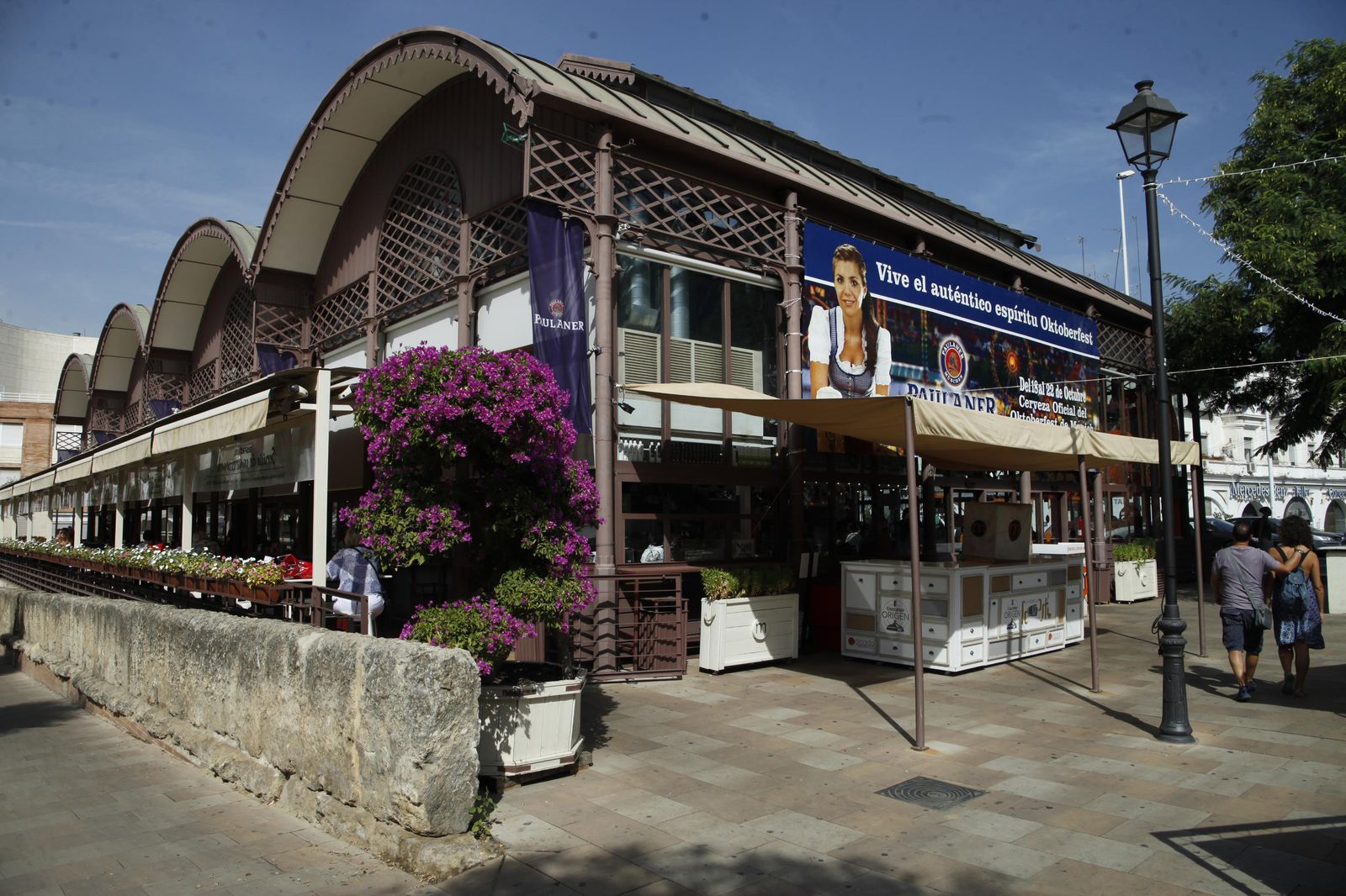 Fachada del Mercado del Barranco, una de las pocas muestras de la arquitectura del hierro en la ciudad.