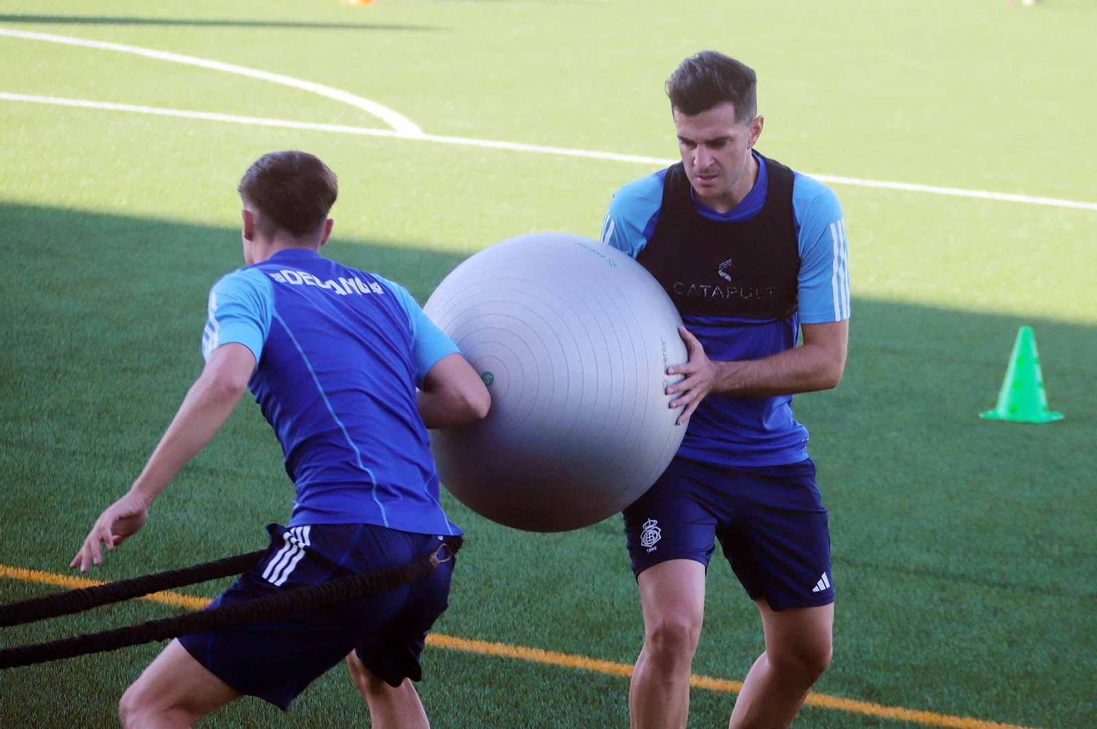 Imágenes del entrenamiento del Recre
