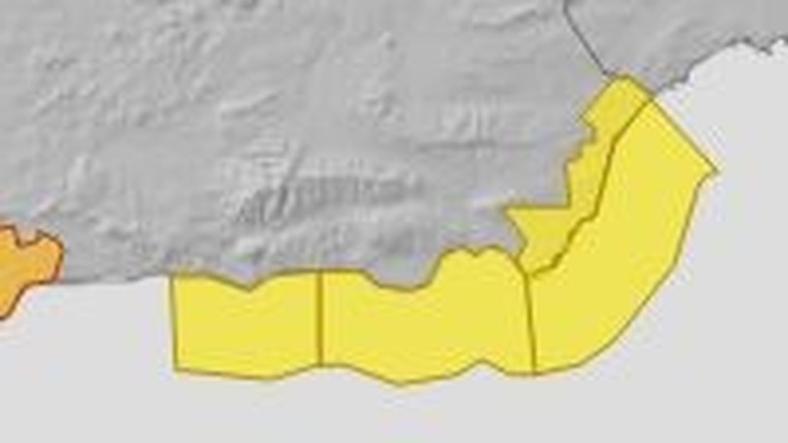 Avisos de AEMET para el lunes a primera hora.