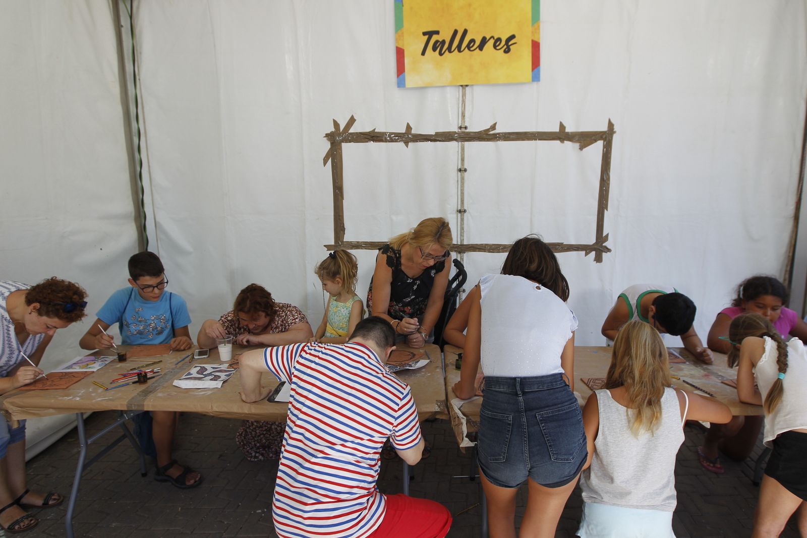 Taller cuerda-seca alfarería. Feria de Almería 2019