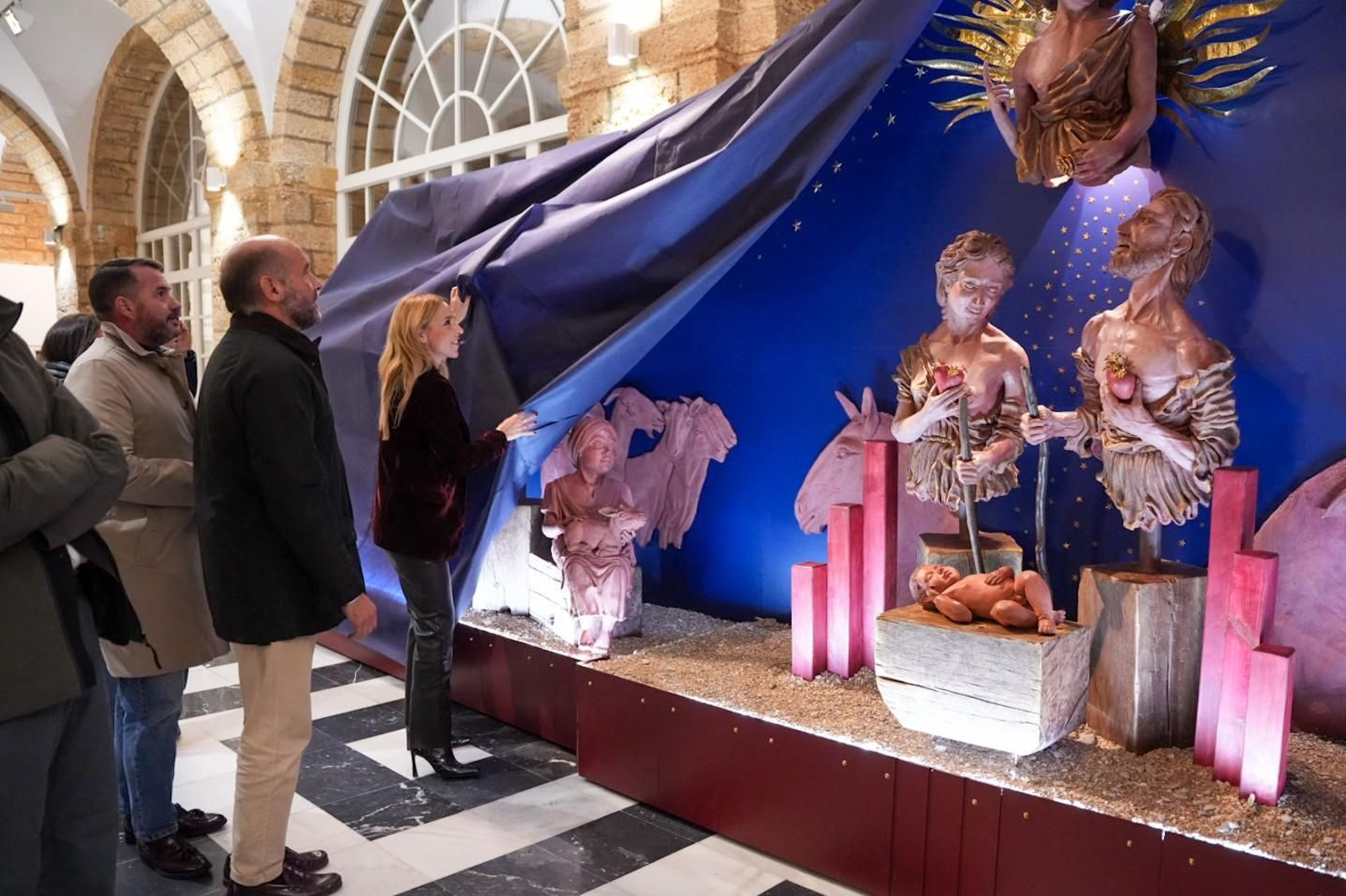 Inauguración del belén del Palacio Provincial de la Diputación en Cádiz.