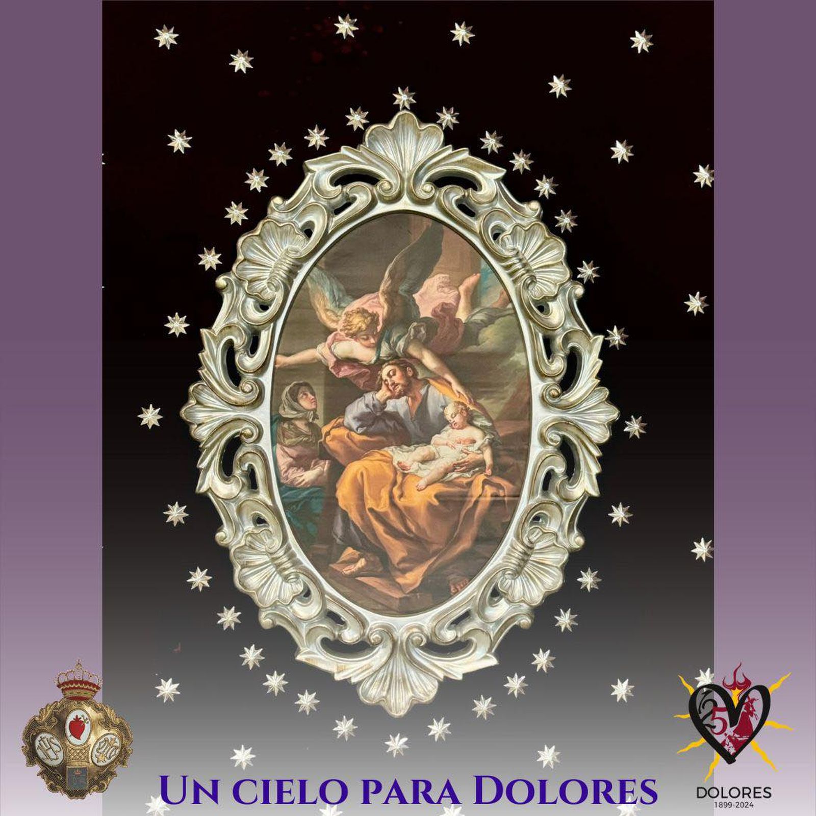 El techo del palio que estrará la Virgen de los Dolores.