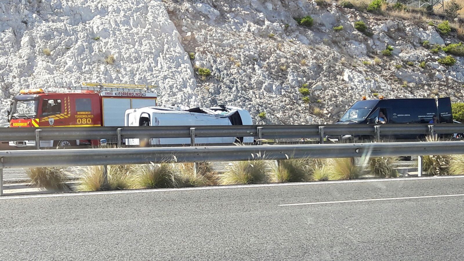 Estado en el que quedó uno de los vehículos implicados en el accidente.