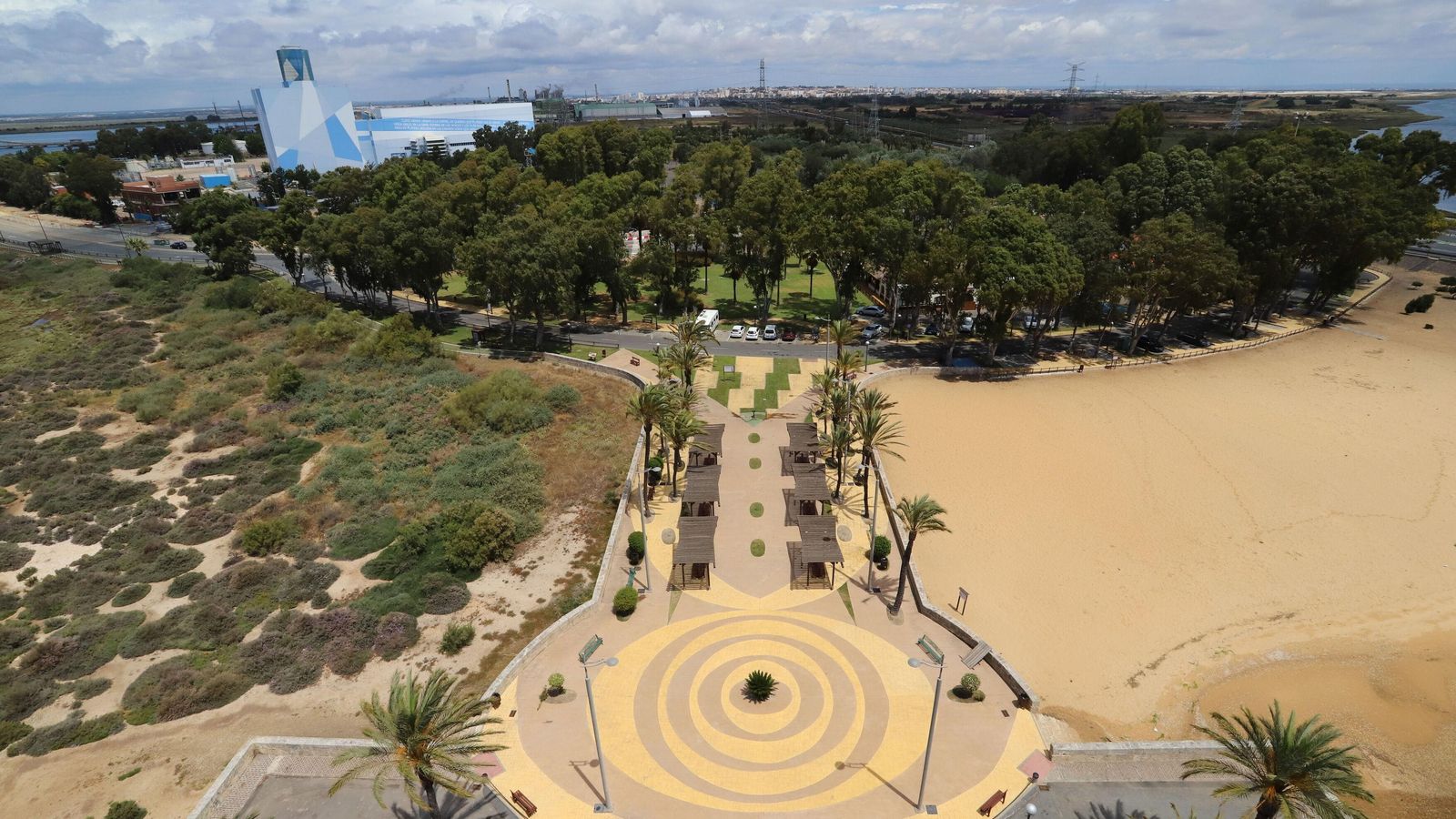 La Punta del Sebo que será objeto de remodelación, desde la parte superior del Monumento a Colón.