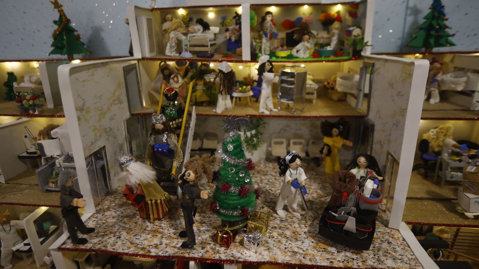 Belén que se puede ver en el Hospital Reina Sofía