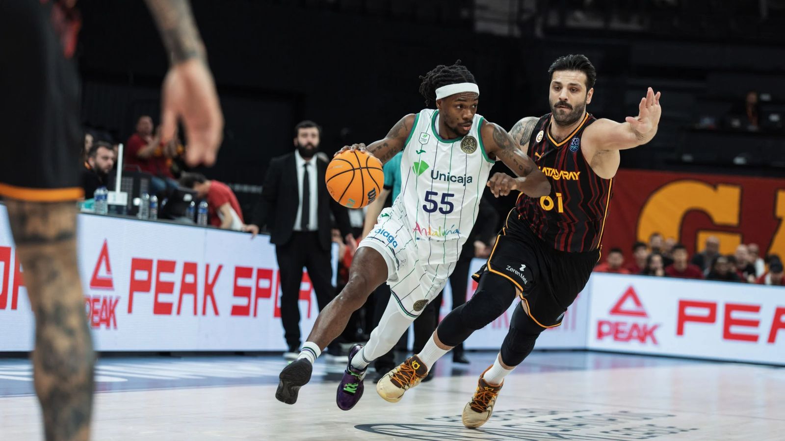 Lance del juego en el encuentro entre el Galatasaray y Unicaja