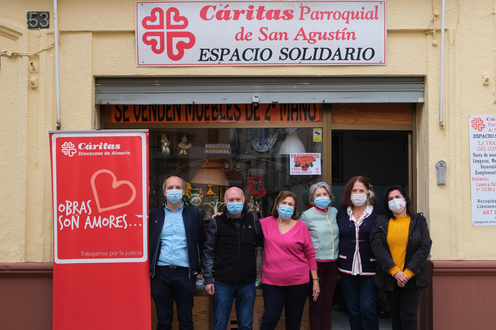 La trastienda de Cáritas.