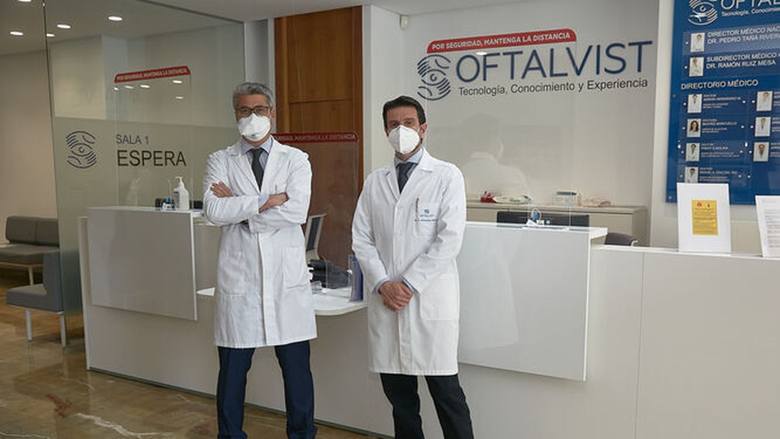 Los doctores Ernesto Pereira y Adrián Ortega.