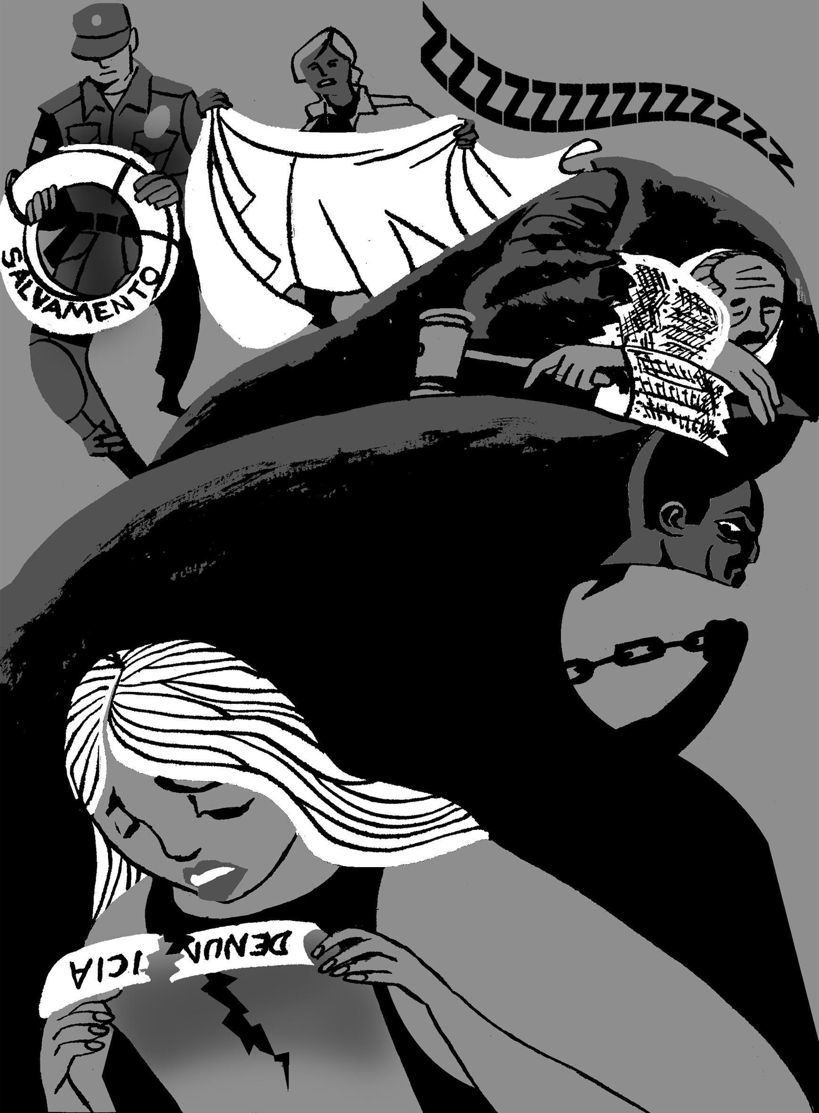 Ilustración sobre la víctima perdida en el sistema.