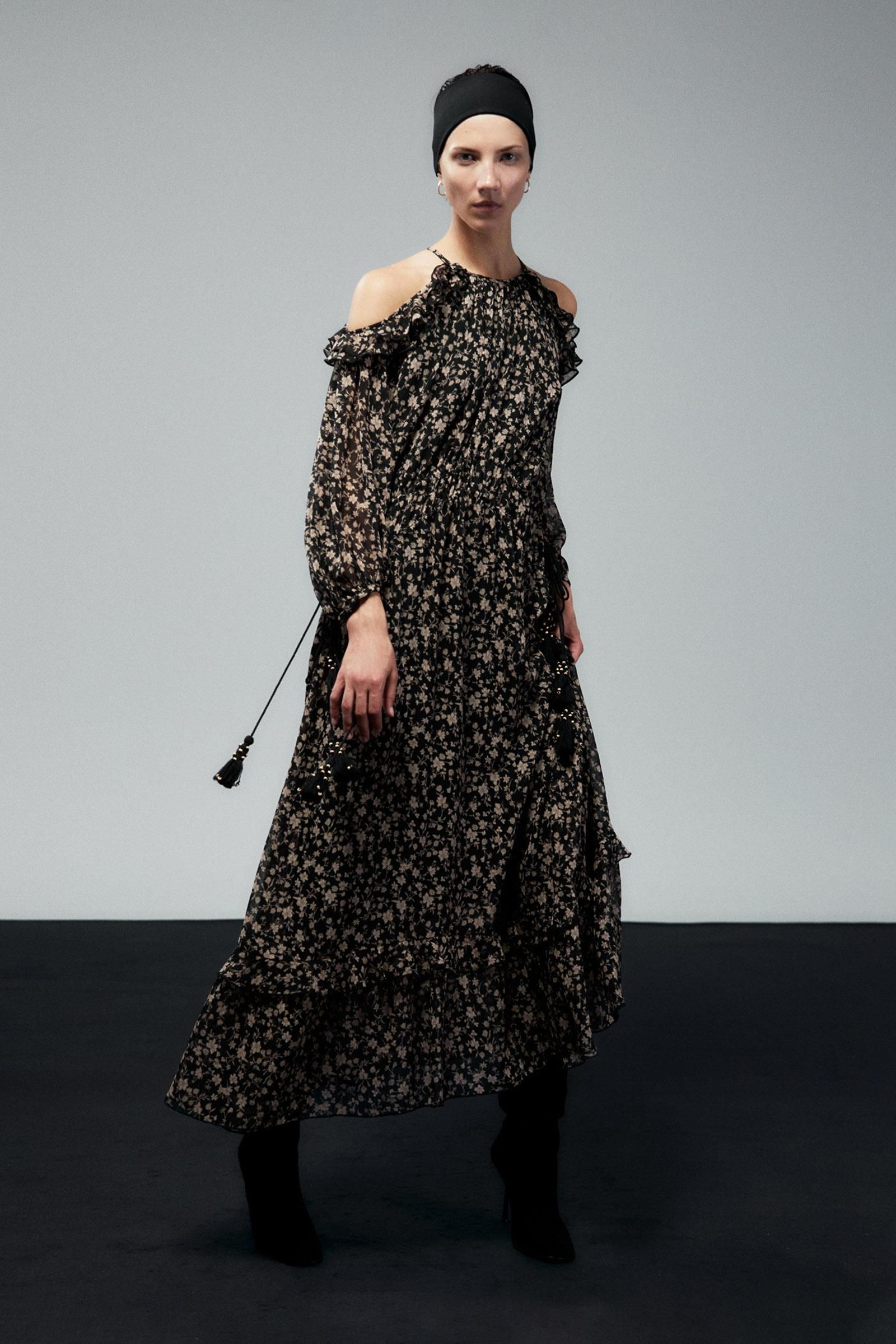 Vestido boho con estampado floral