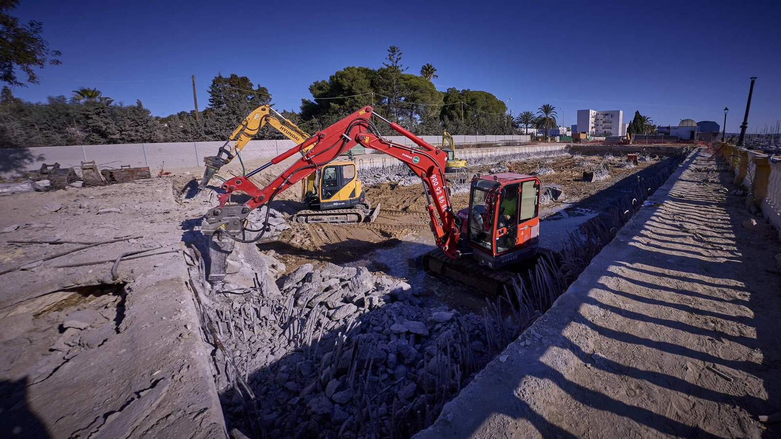 Estado de la obra del tanque de tormentas en El Puerto