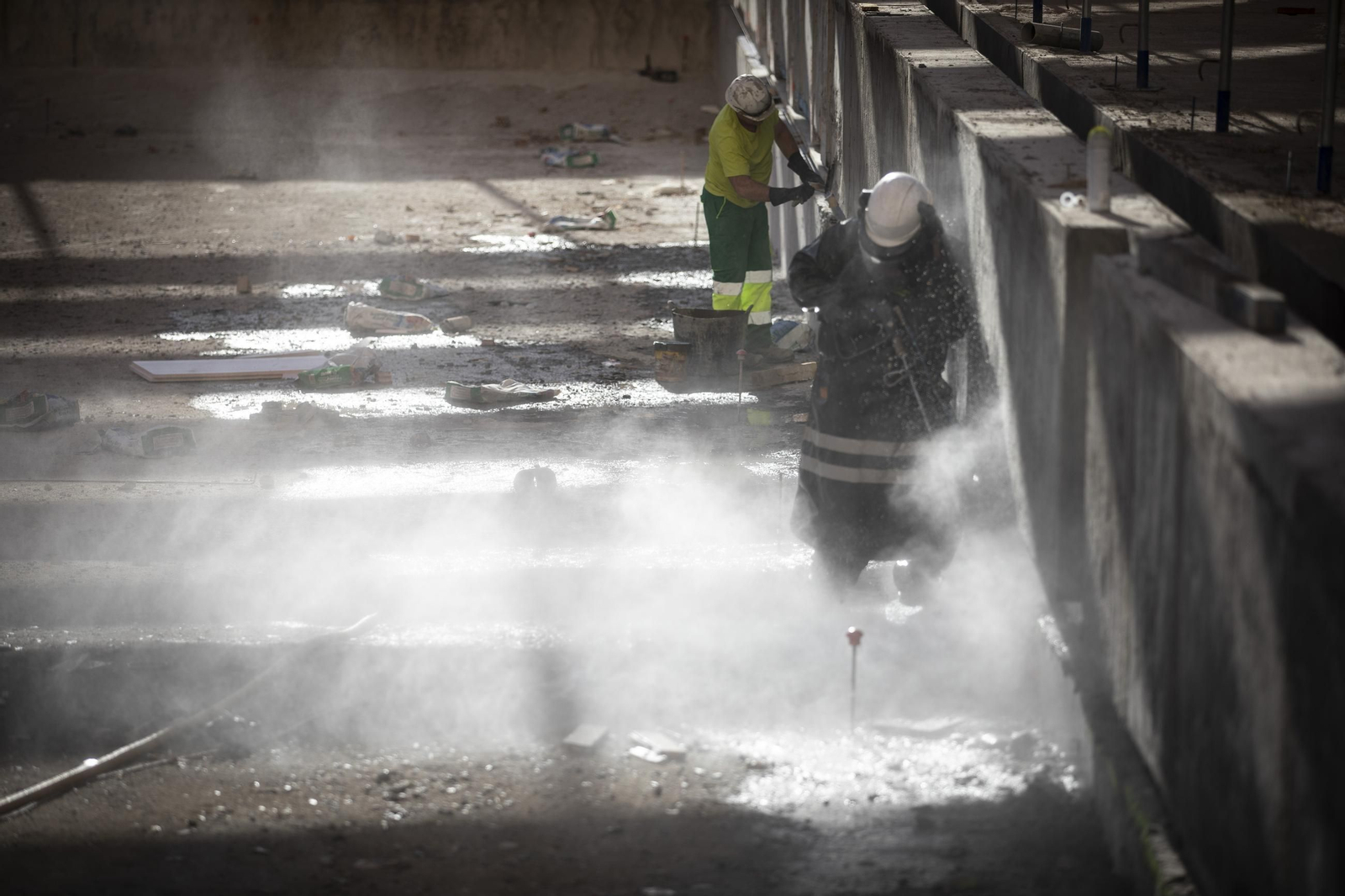 Las obras de la piscina olímpica de Fuentenueva, por dentro