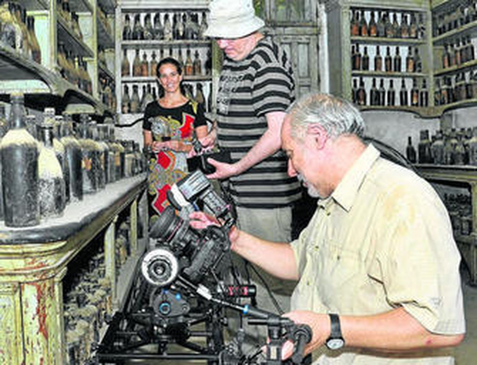 Imagen del rodaje del documental en la ciudad.