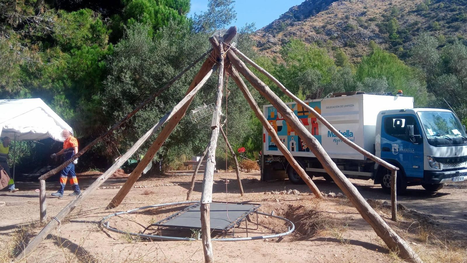 La parcela desalojada de Puerto Rico bajo.