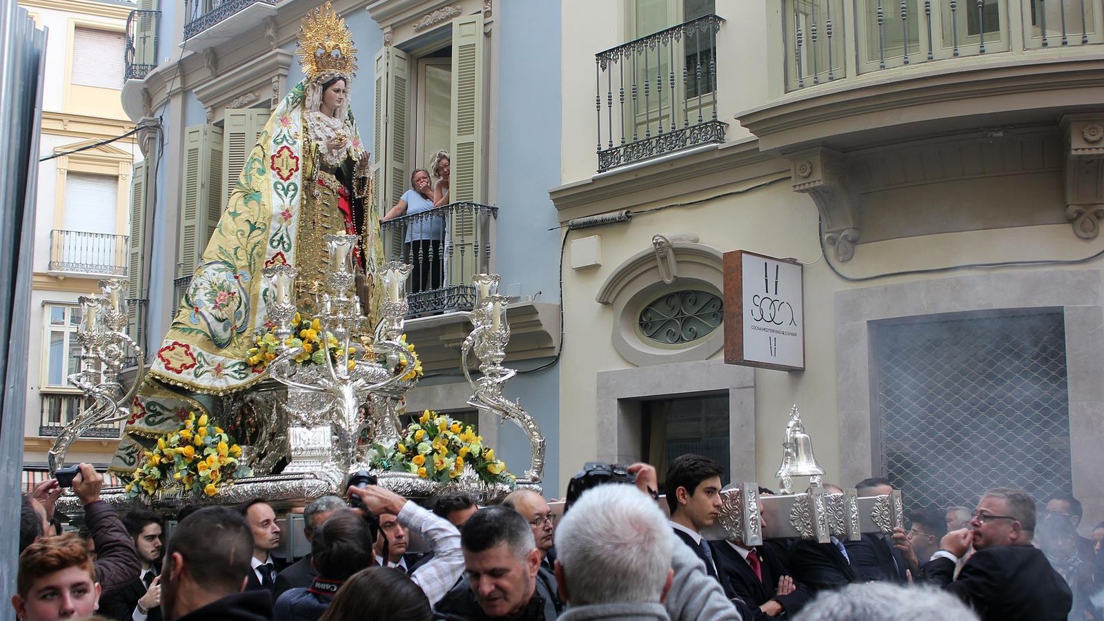 La Virgen del Rosario en sus Misterios Dolorosos, en su procesión.