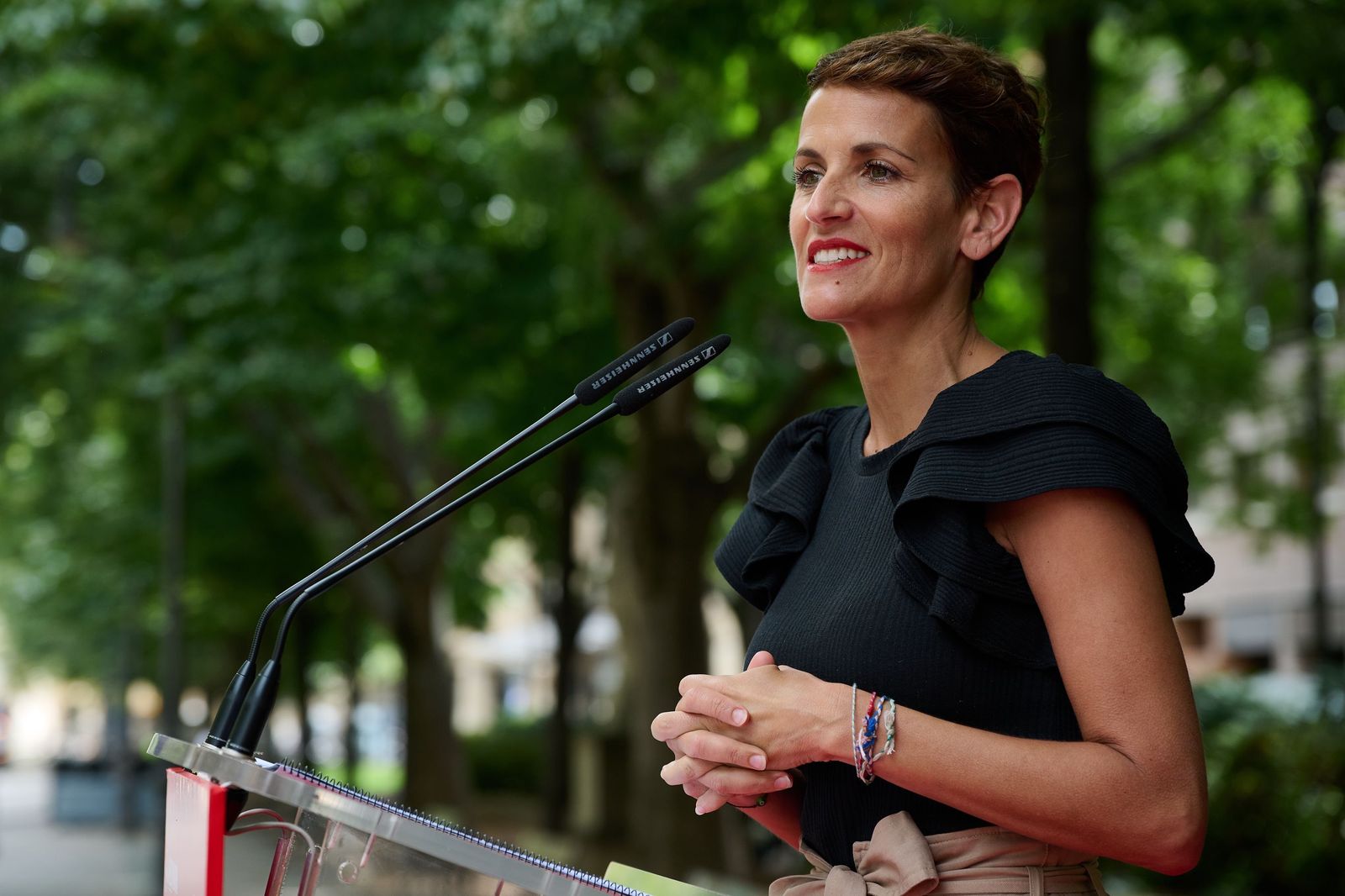 La presidenta en funciones de Navarra, María Chivite.