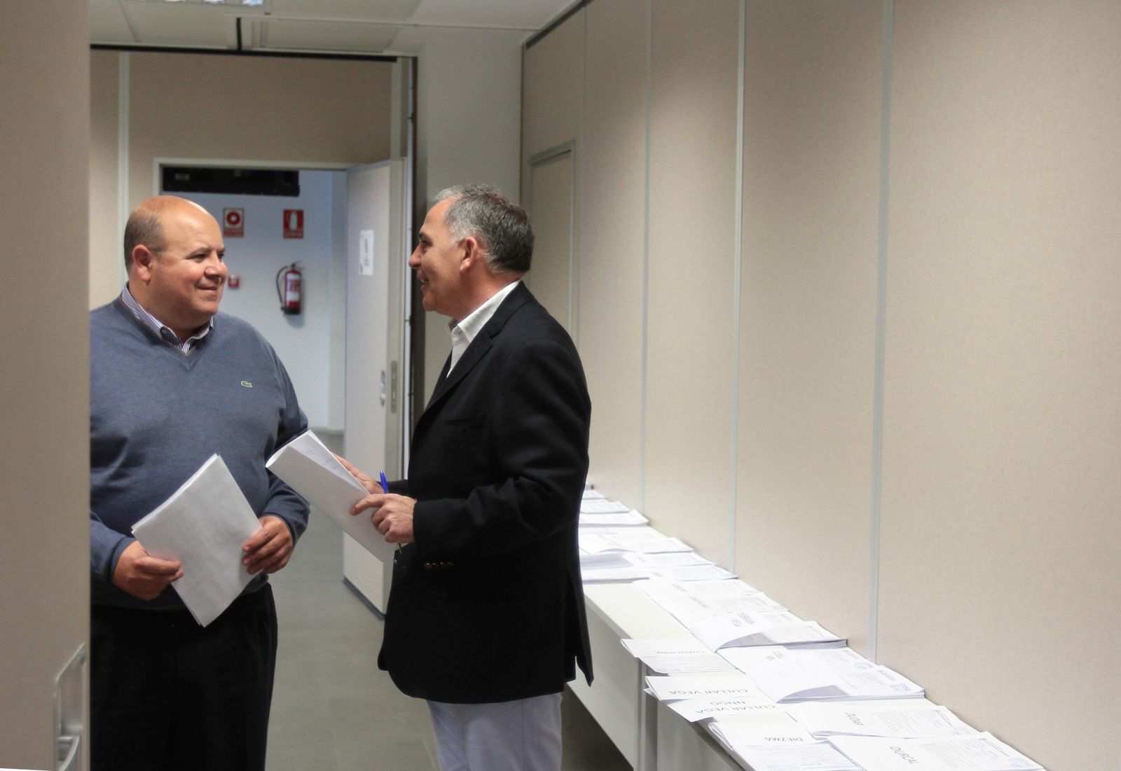 Santiago Pérez y José Antonio Robles, ayer antes de la rueda de prensa.
