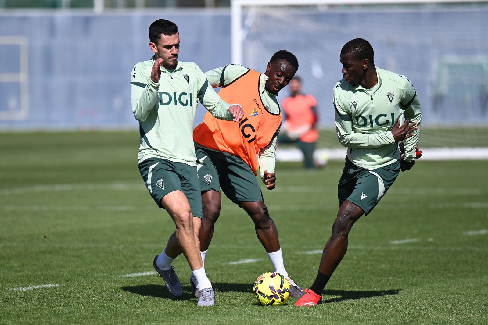 Un entrenamiento del Cádiz.