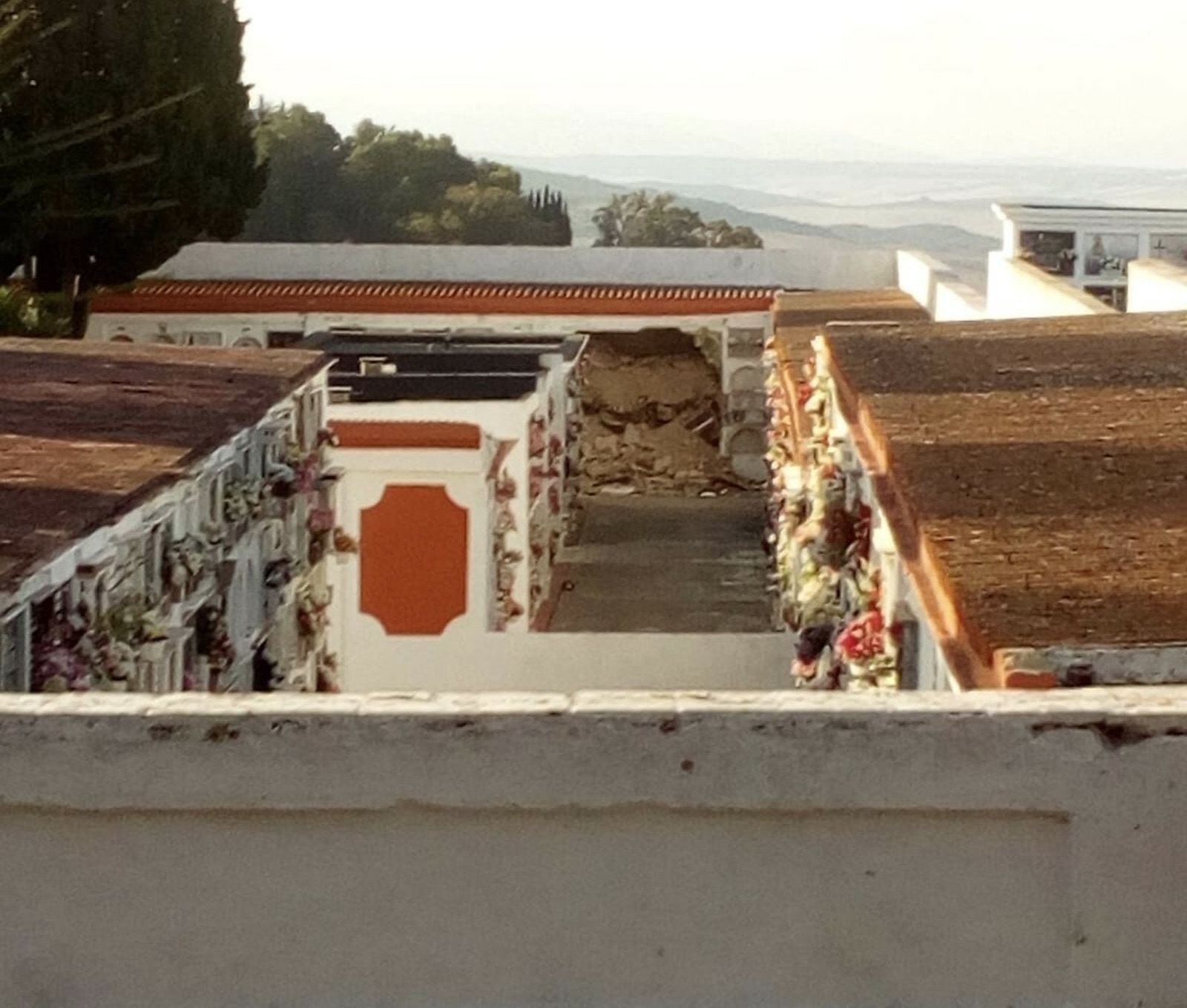 Imagen tras el derrumbe.