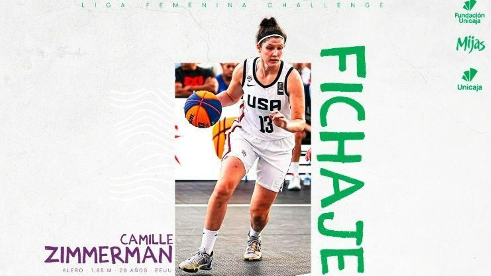 Camille Zimmerman, nueva jugadora del Unicaja Mijas