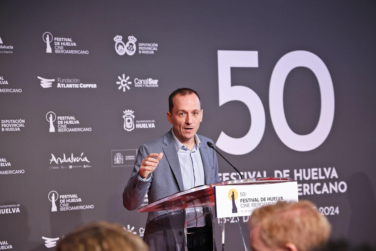 Imágenes de la presentación oficial de la 50 edición del festival de Cine Iberomaericano de Huelva