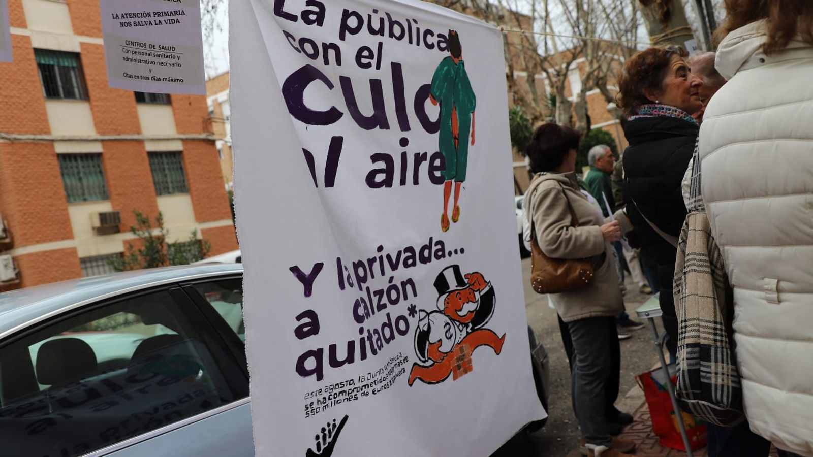 Otro momento de la protesta.