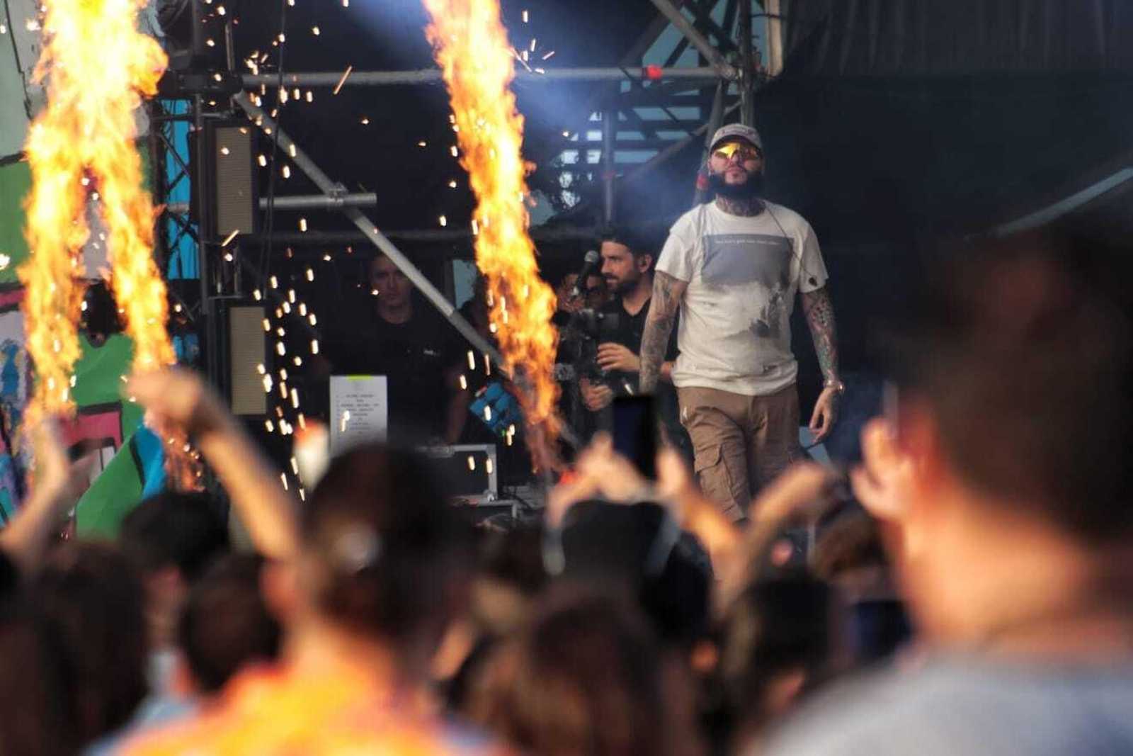 Farruko durante su concierto en el Boombastic 2023 de Fuengirola