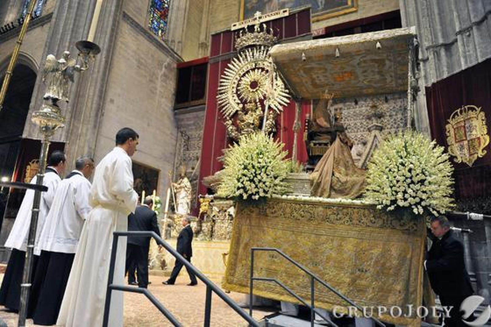 La virgen entrando a la catedral. 

Foto: Juan Carlos Vázquez