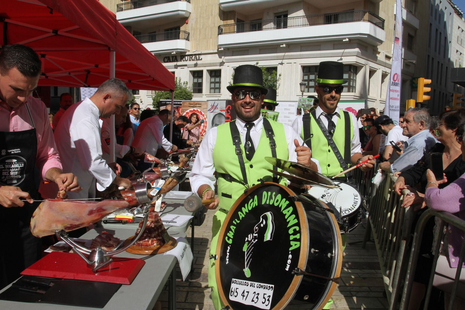 Record Guinnes del bocadillo de jamón mas grande del mundo, en Huelva
