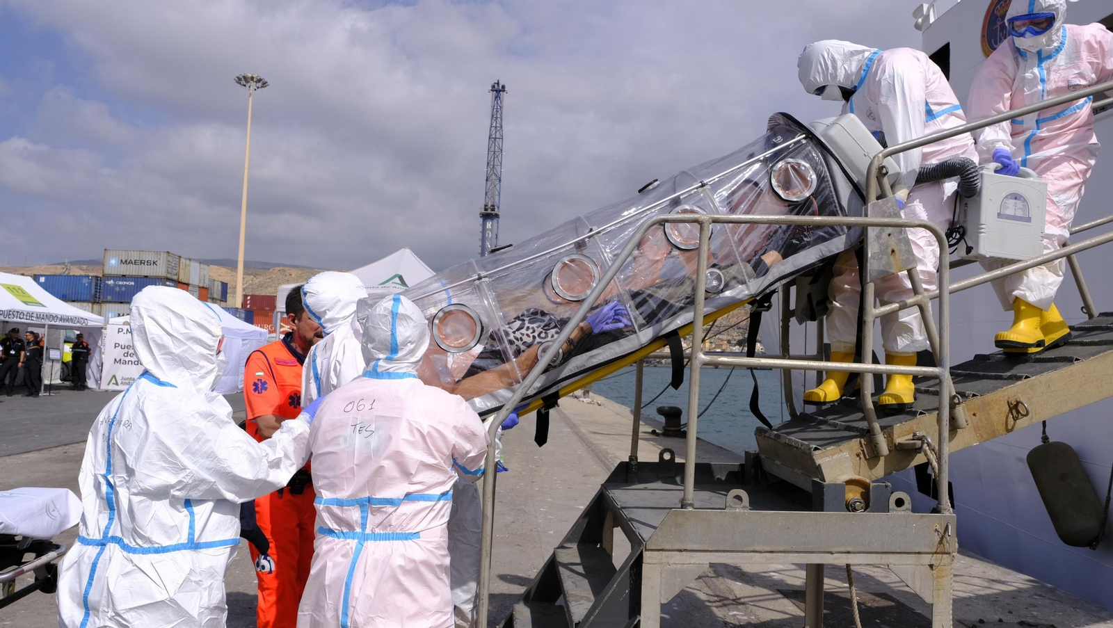 Ejercicio Marsec25 simulacro, en el Puerto de Almería, en imágenes
