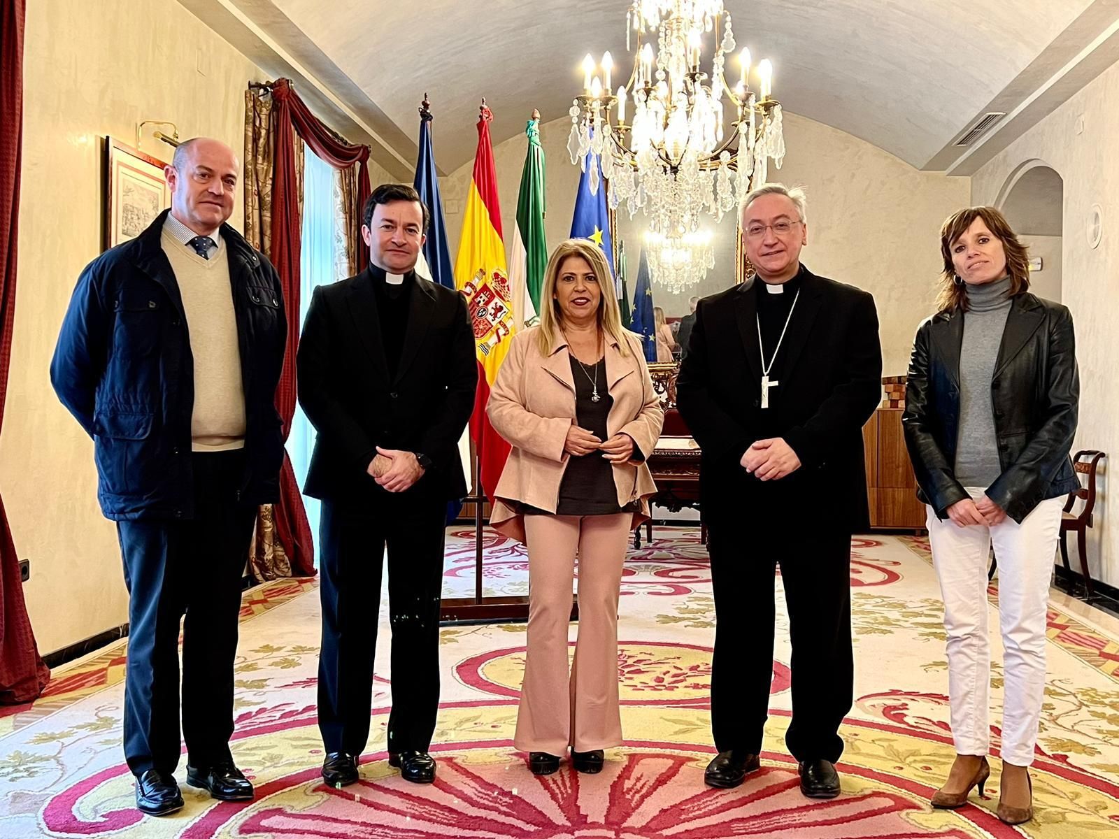 Encuentro de trabajo entre el Ayuntamiento de Jerez y el Obispado.