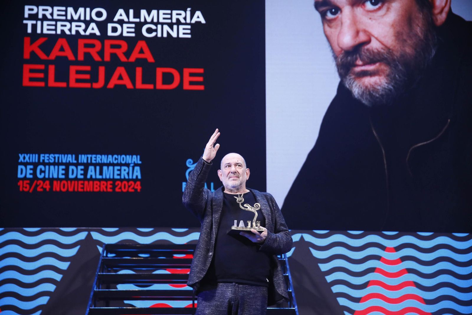 Las imágenes de la gala del Festival Internacional de Cine de Almería (Fical) con el premio 'Almería, tierra de cine' a Karra Elejalde