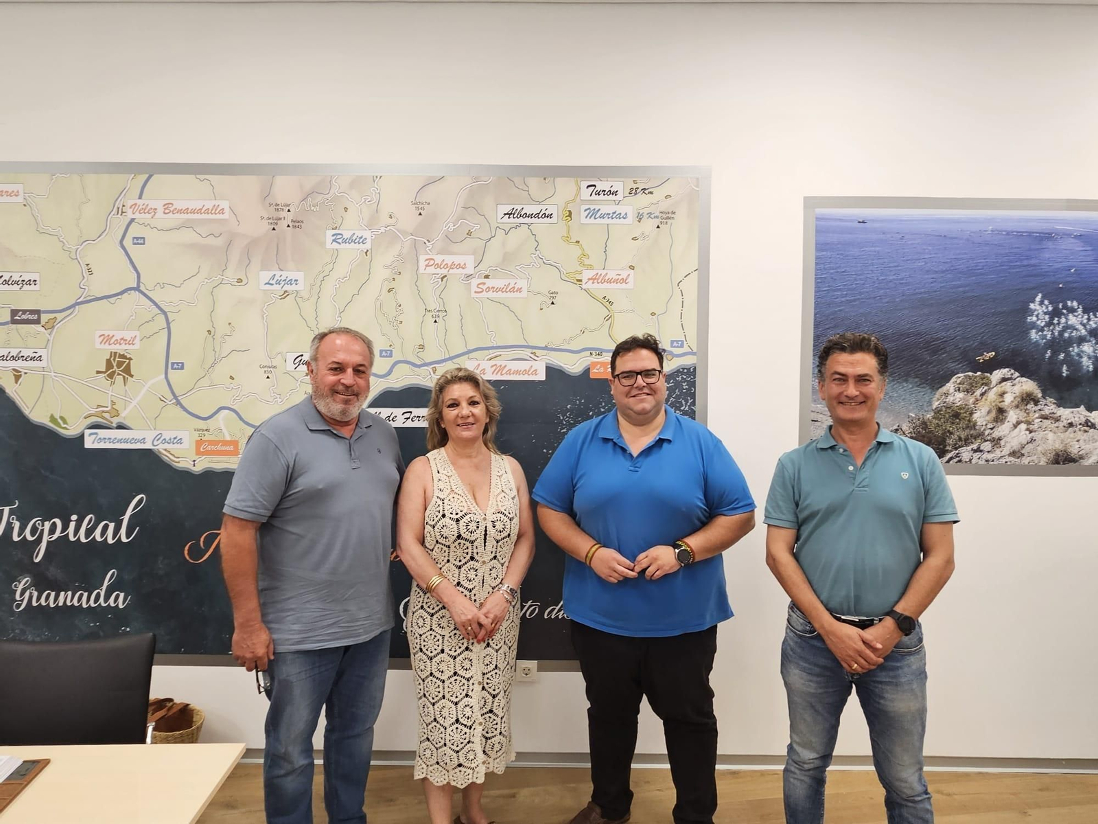 Imagen tras la reunión mantenida para hablar de infraestructuras hidráulicas