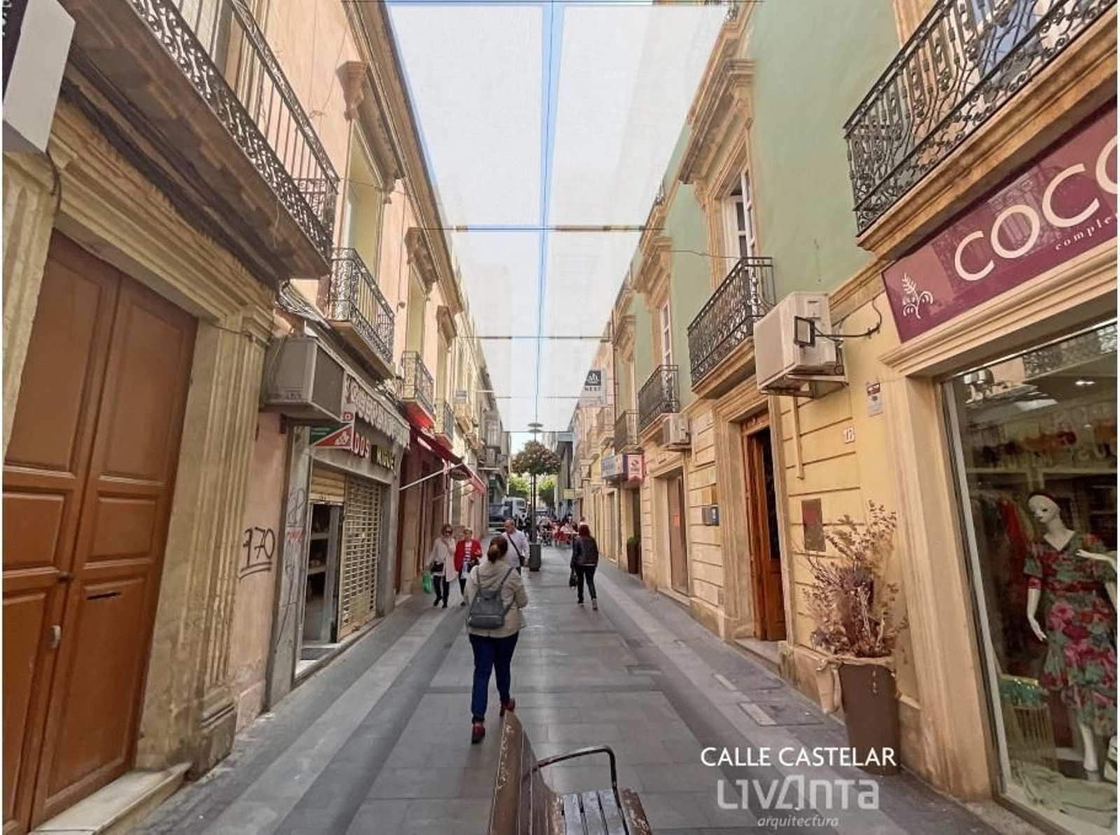 Imagen del diseño de toldos para la calle Castelar