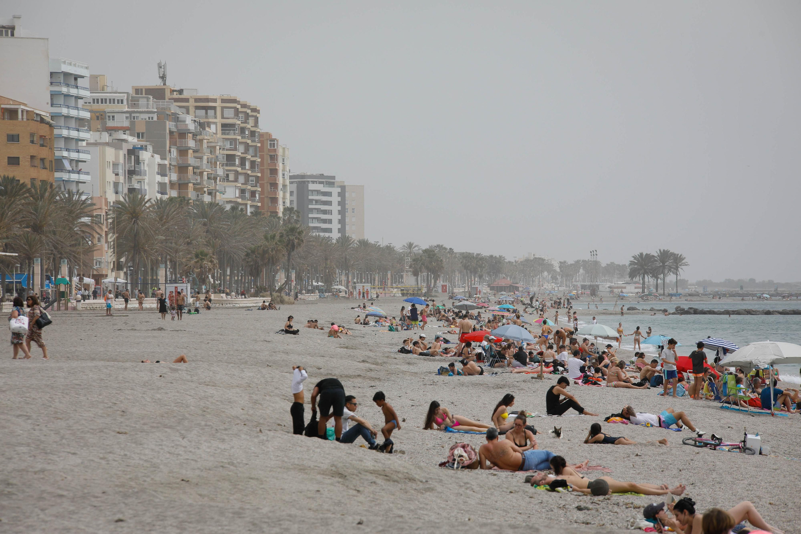 La calima de Almería en imágenes