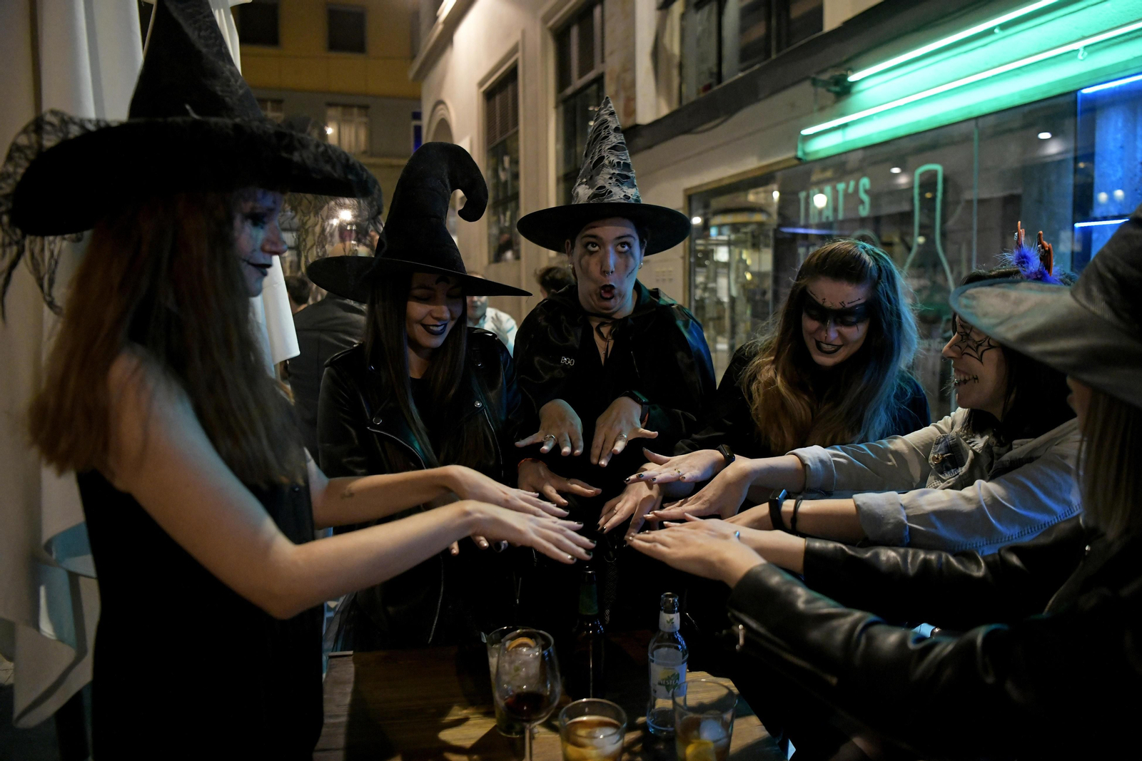 Imagen de archivo de la celebración de Halloween en el centro de Granada en 2022