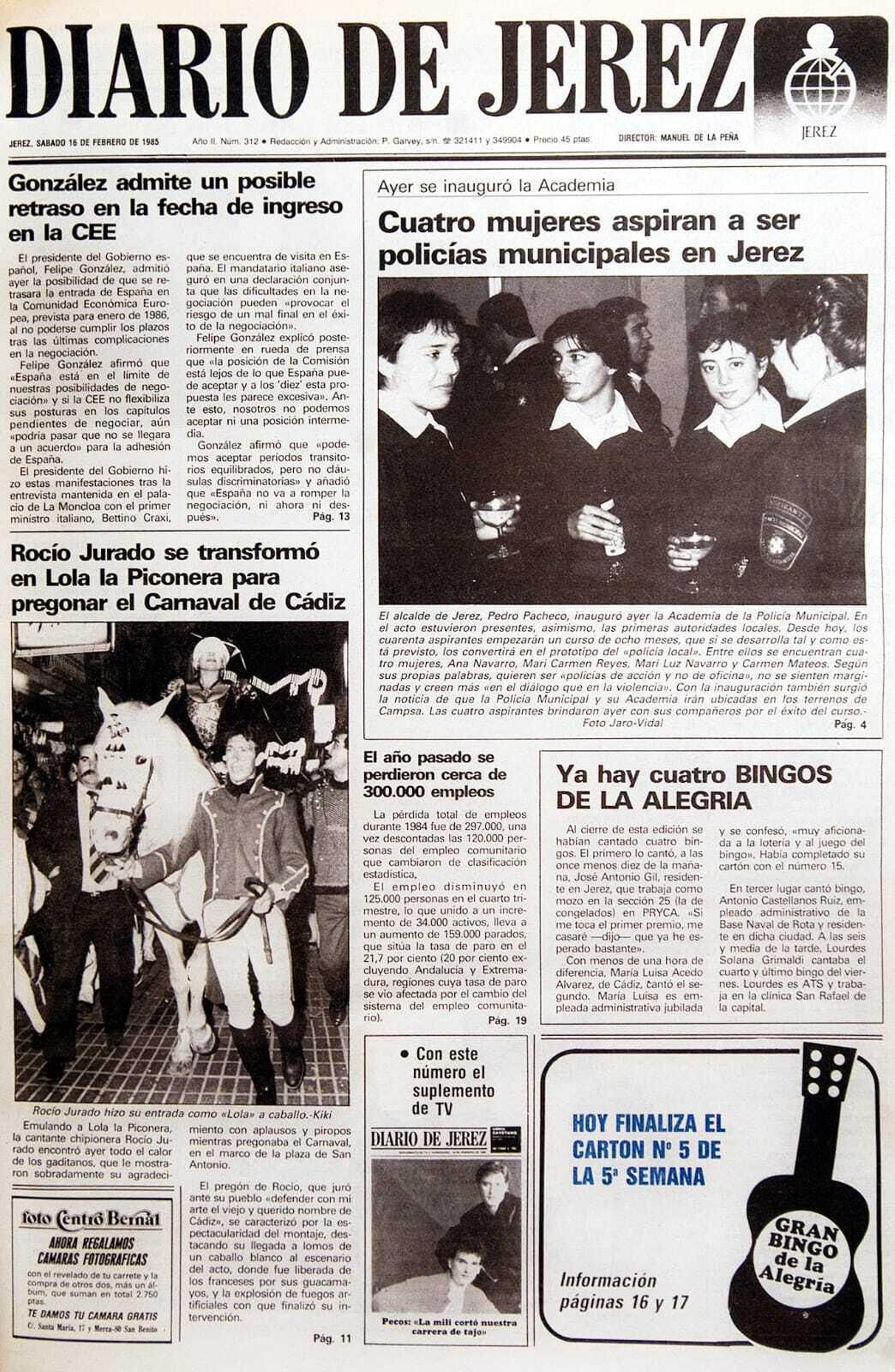 Mari Luz la primera mujer policía de Jerez se jubila