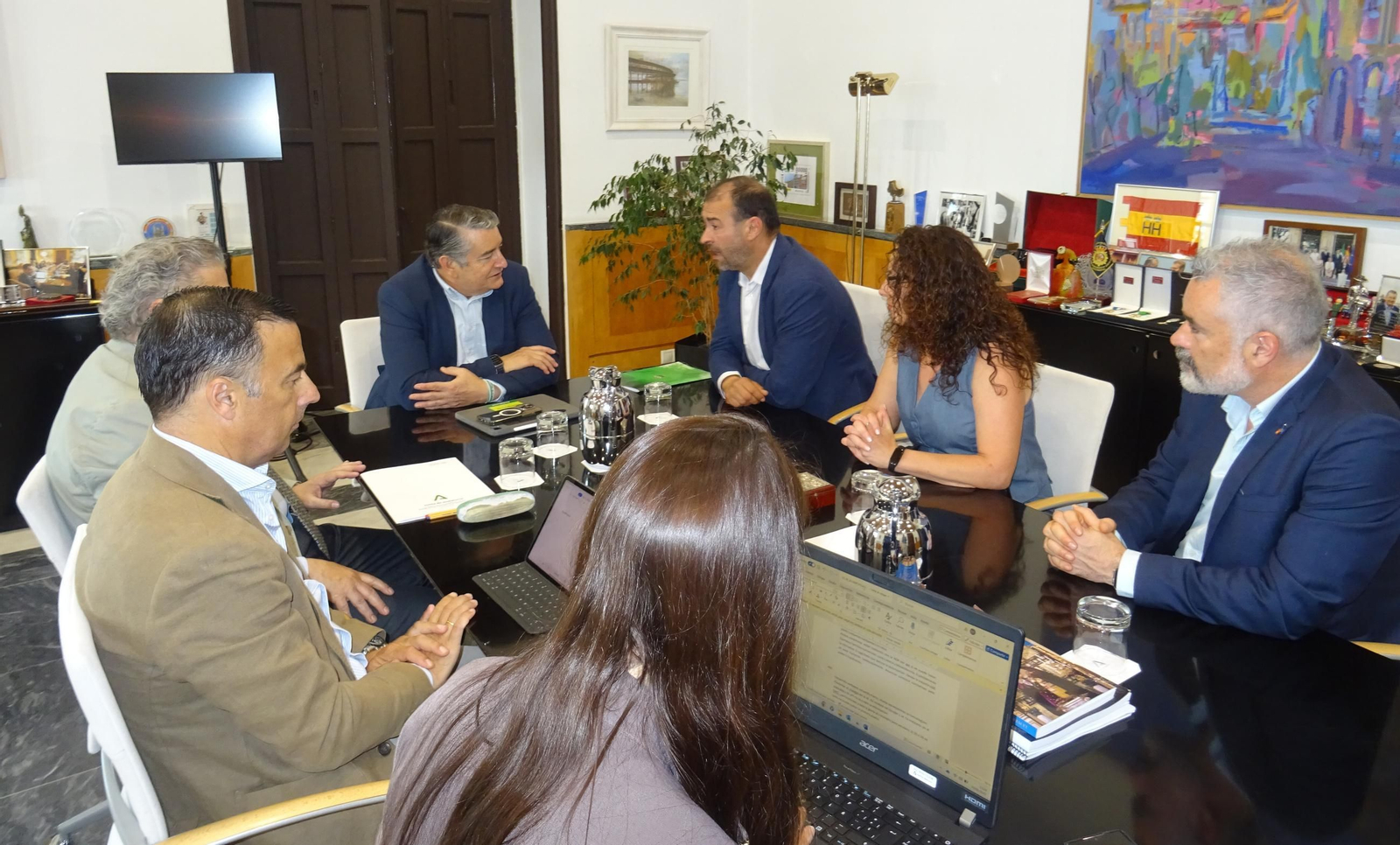 Un momento de la reunión.