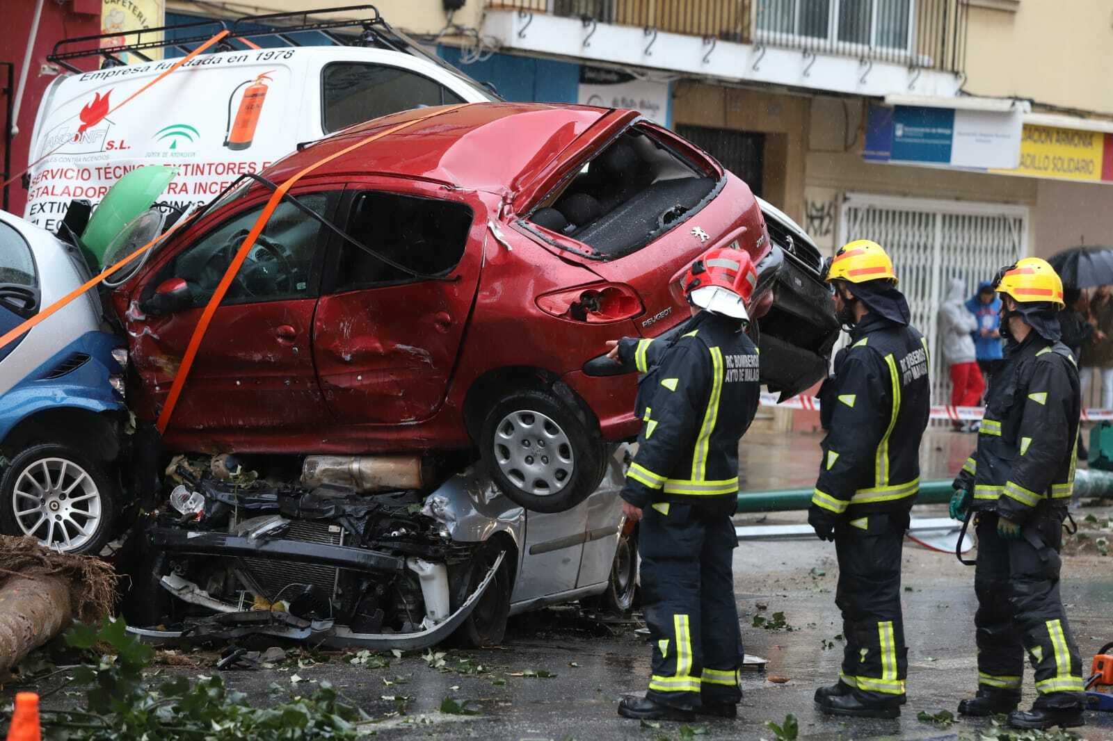 Fotos del accidente del autobús en Málaga